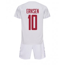 Danmark Christian Eriksen 10 Børn Udebane VM 2022 - Fodboldtrøjer (S/S)